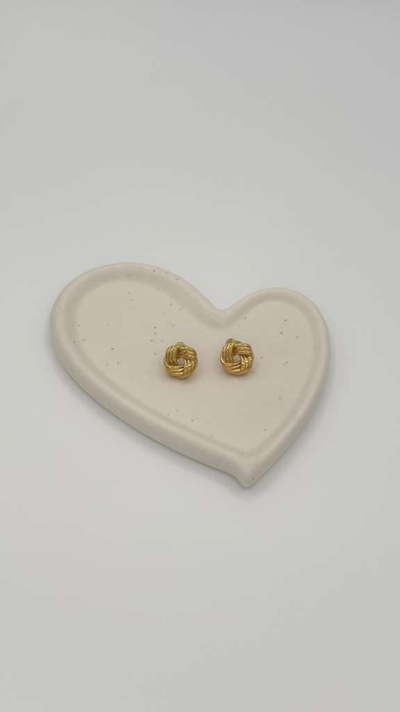 Gold Knot Stud Earrings