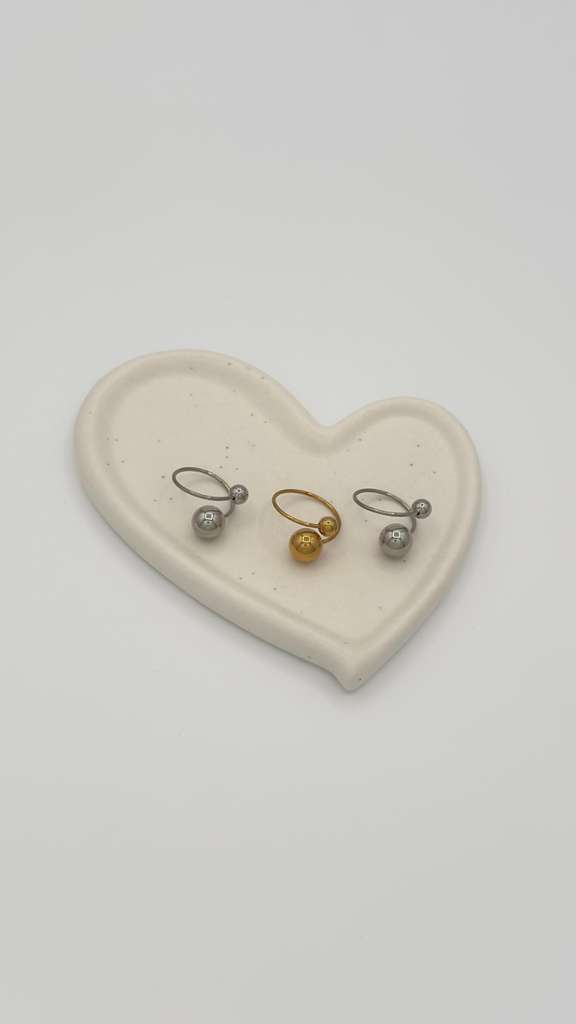 Minimal Ball Hoop ring