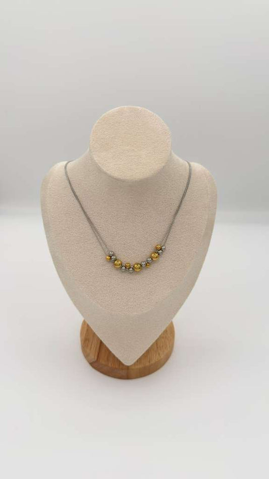 Golden Harmony Beaded Necklace