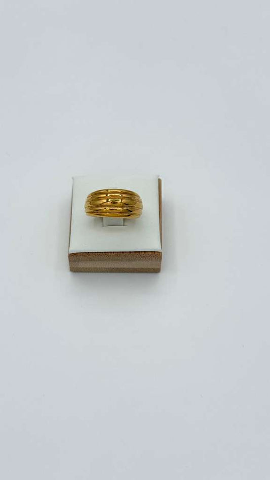 Golden Wave Statement Ring