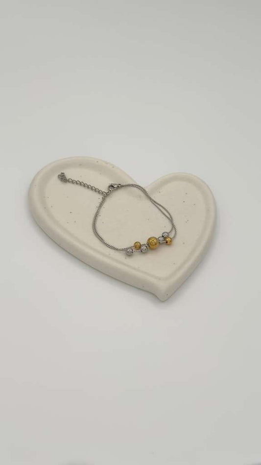 Golden Harmony Beaded Bracelet